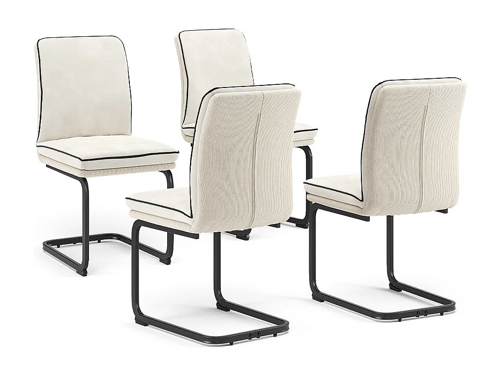 Chaise cantilever beige 49x63.5x95.5 eleganza