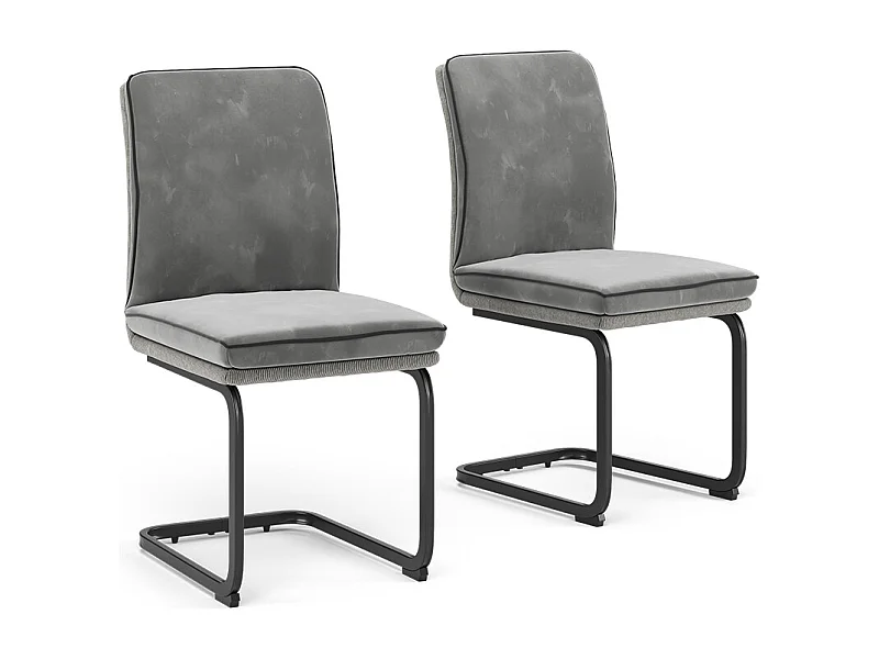 Sledestoel lichtgrijs 49x63.5x95.5 eleganza