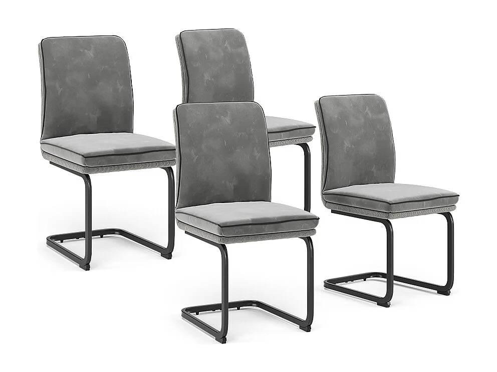 Freischwinger hellgrau 49x63.5x95.5 eleganza