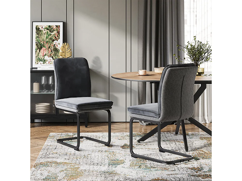 Freischwinger anthrazit 49x63.5x95.5 eleganza