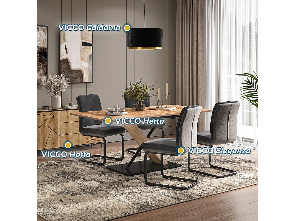 Freischwinger anthrazit 49x63.5x95.5 eleganza