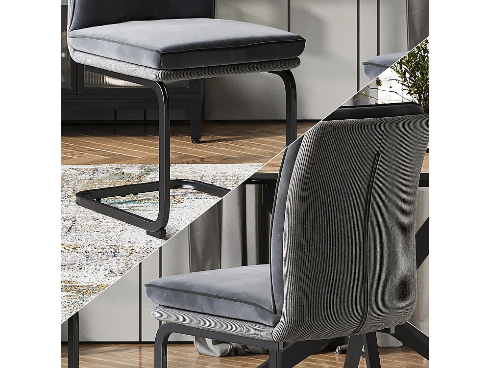 Freischwinger anthrazit 49x63.5x95.5 eleganza