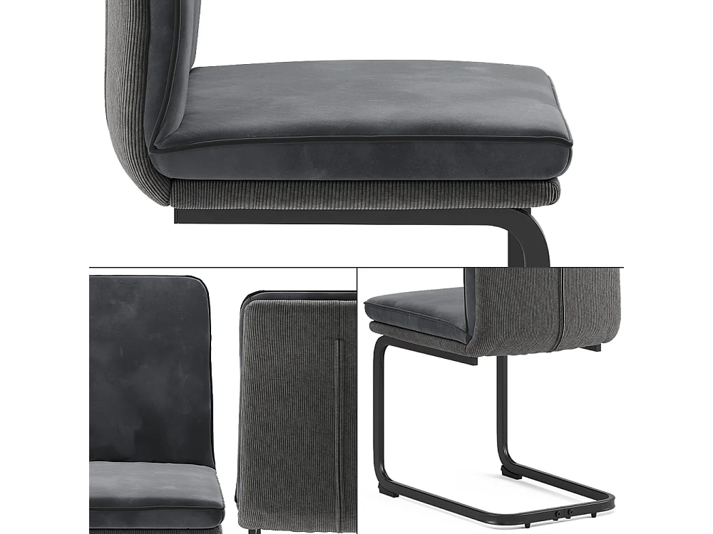 Freischwinger anthrazit 49x63.5x95.5 eleganza