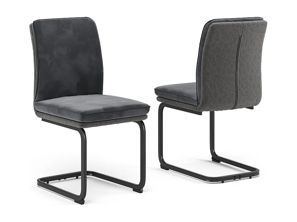 Freischwinger anthrazit 49x63.5x95.5 eleganza