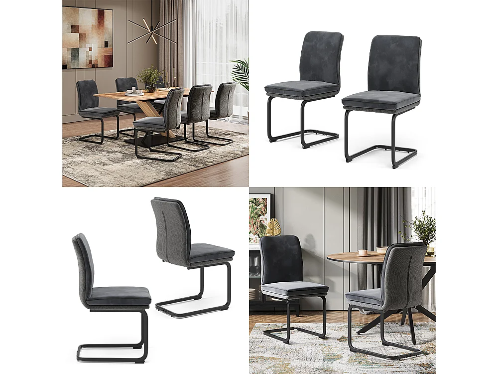 Freischwinger anthrazit 49x63.5x95.5 eleganza