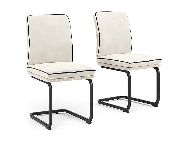 Chaise cantilever beige 49x63.5x95.5 eleganza