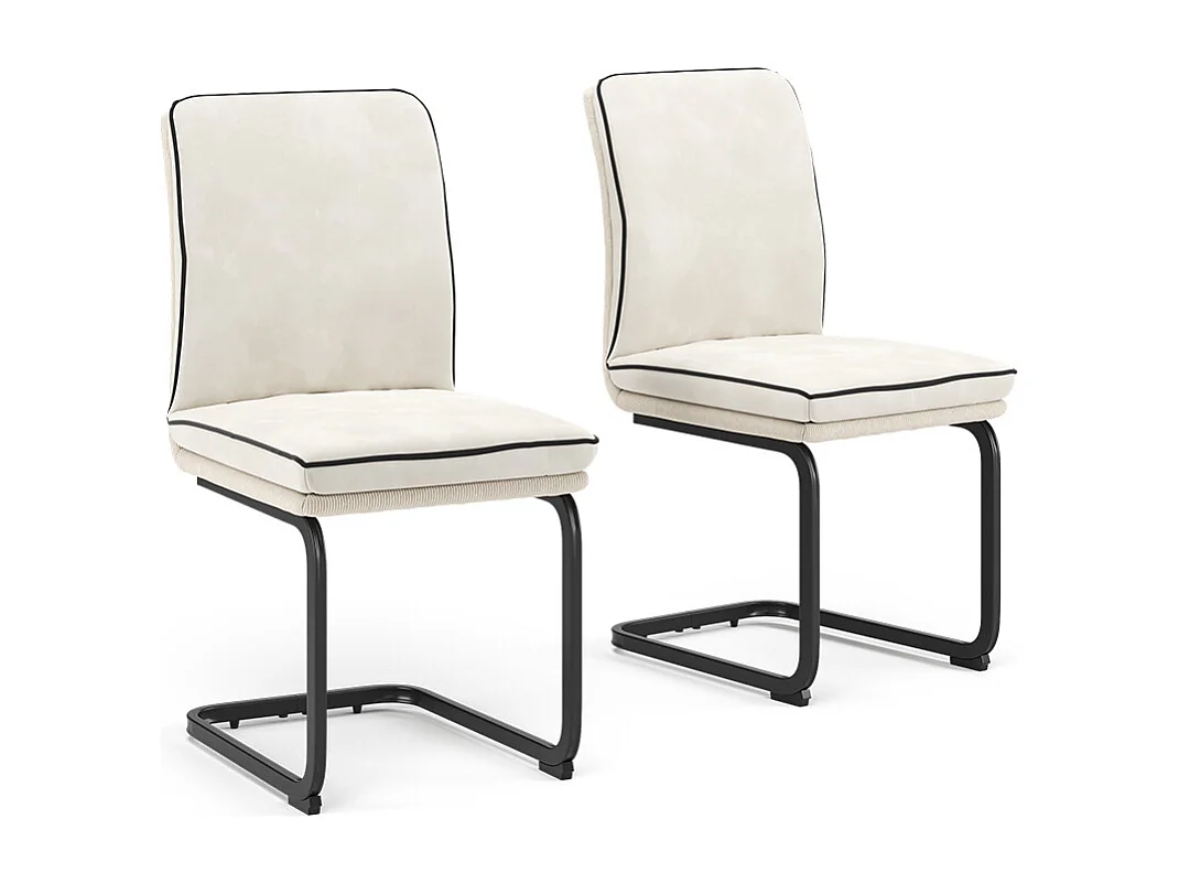 Chaise cantilever beige 49x63.5x95.5 eleganza