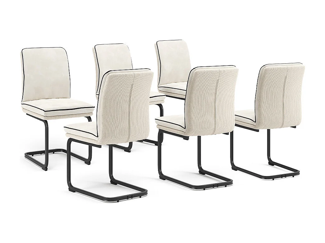 Chaise cantilever beige 49x63.5x95.5 eleganza