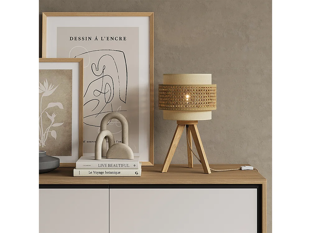 Tischlampe creme 26x26x45 morten