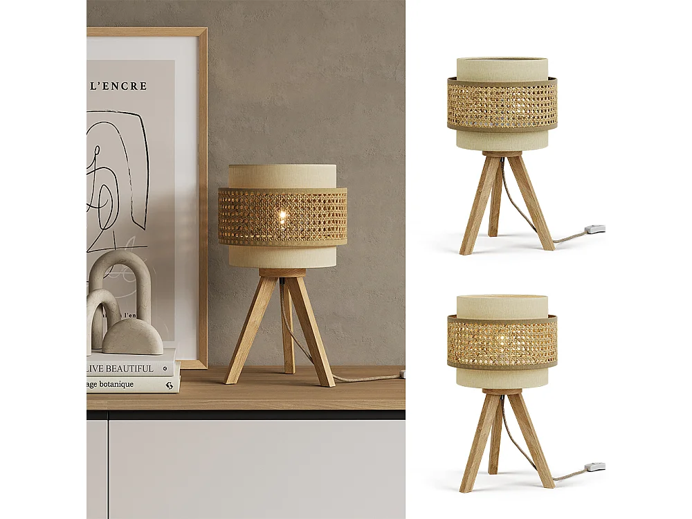 Tischlampe creme 26x26x45 morten