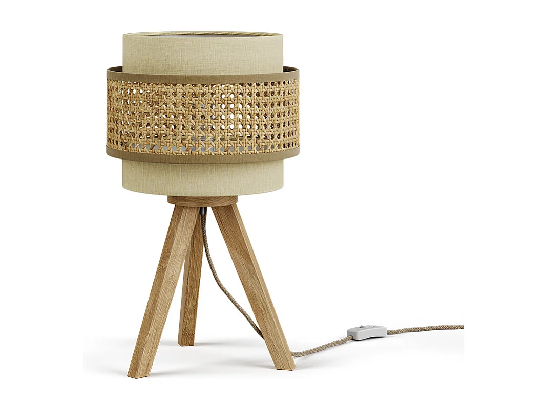 Lampe de table crème 26x26x45 morten