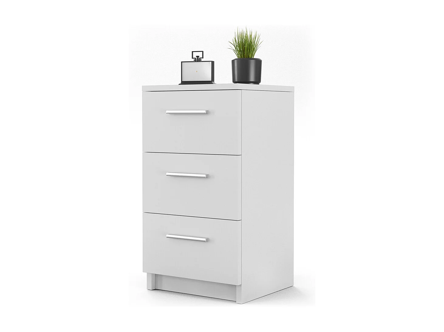 Table de chevet blanc 38x35x66