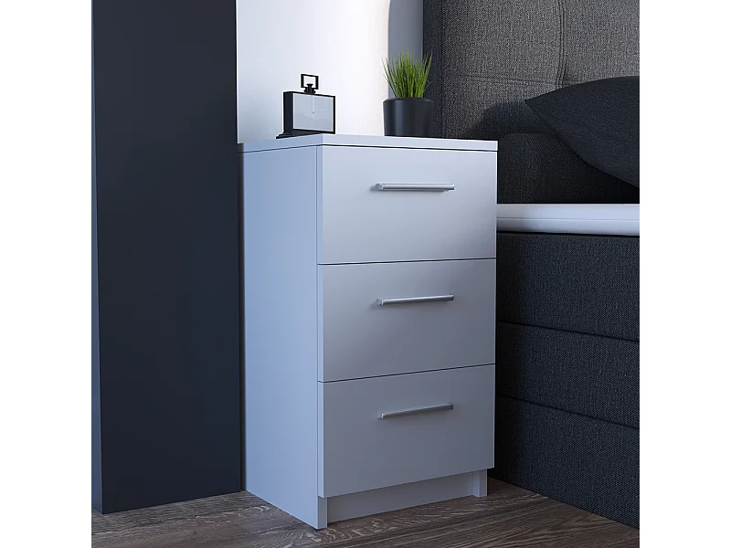 Nachttisch weiß 38x35x66