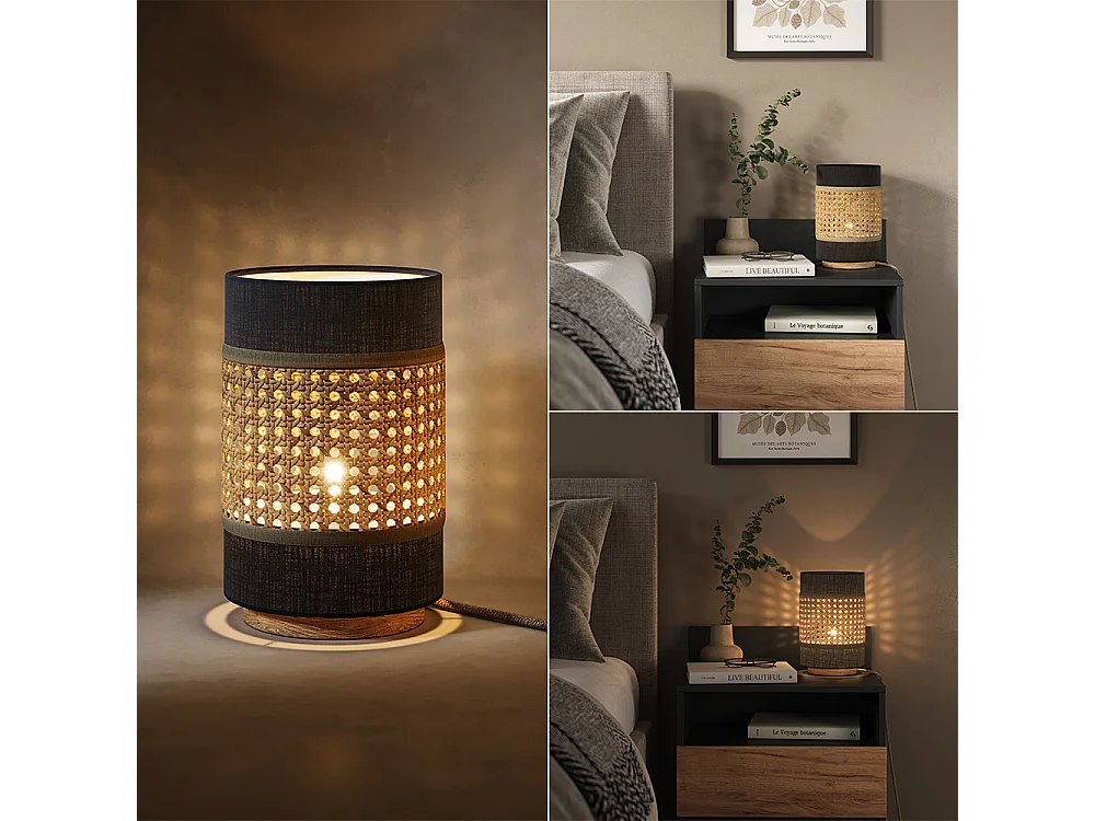 Tischlampe schwarz 17.5x17.5x26.5 morten