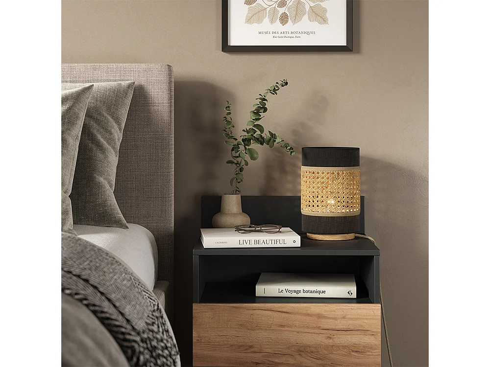 Lampe de table noir 17.5x17.5x26.5 morten