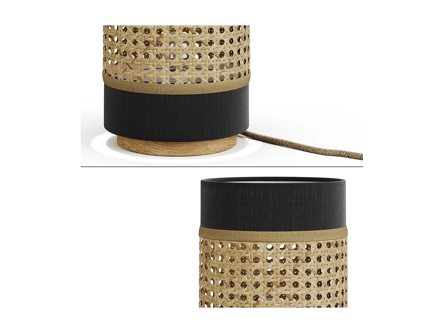 Lampe de table noir 17.5x17.5x26.5 morten