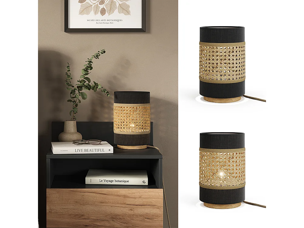 Lampe de table noir 17.5x17.5x26.5 morten