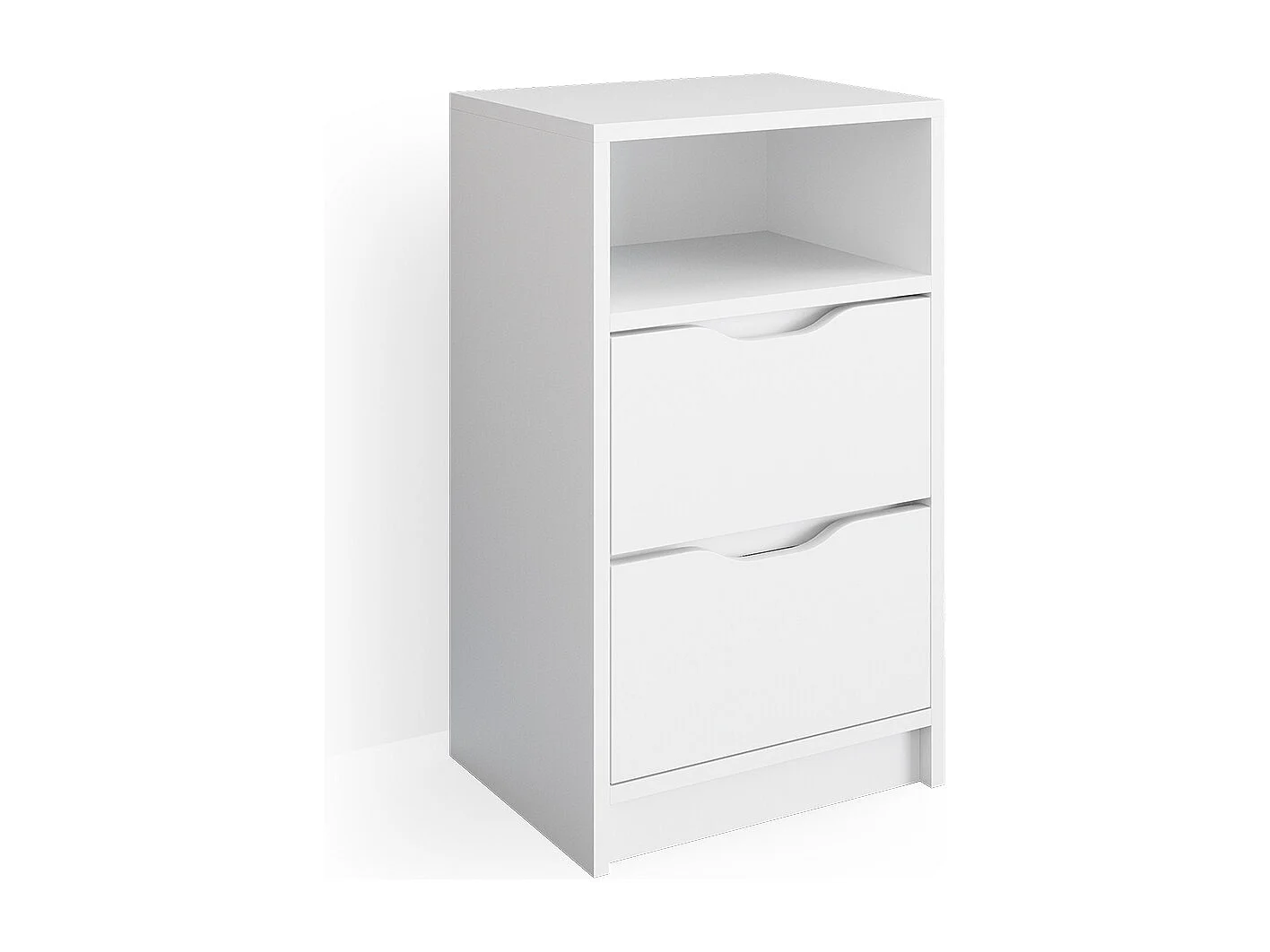 Table de chevet blanc 38x30.6x66.6 ruben