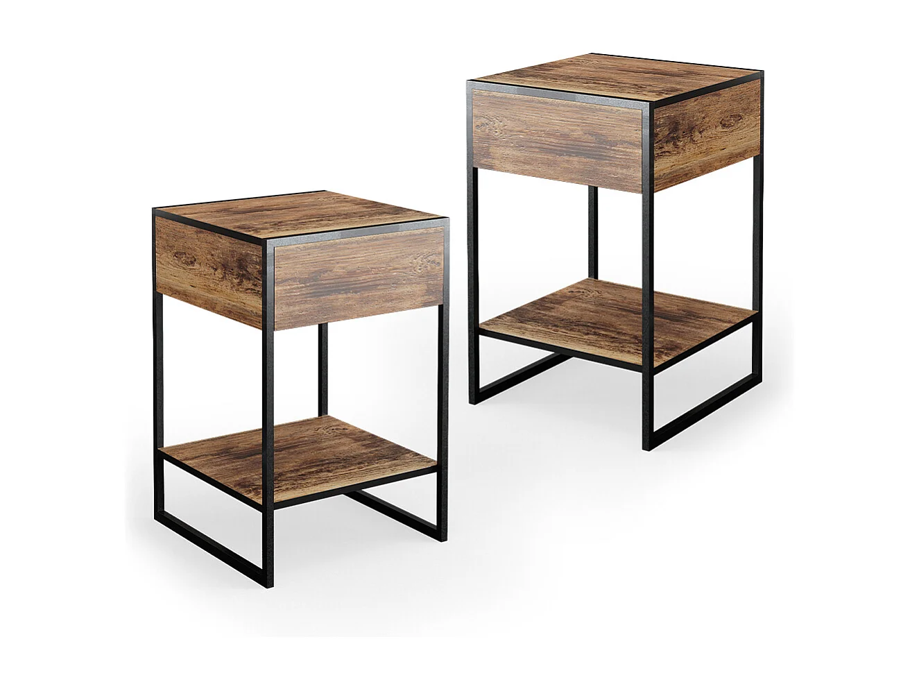 Table de chevet bois antique 43.5x43.5x66 fyrk