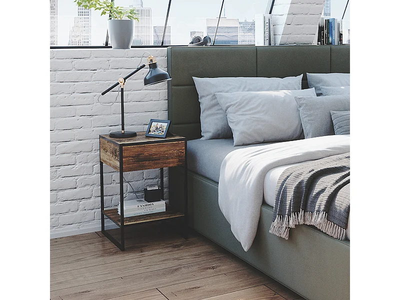 Szafka nocna drewno antyczne 43.5x43.5x66 fyrk