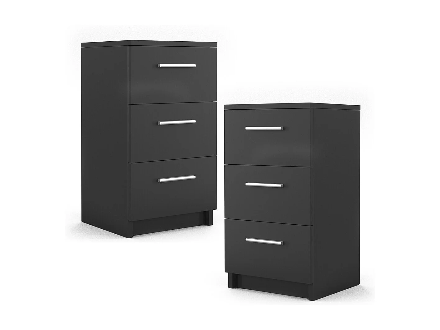 Nachttisch schwarz 38x35x66