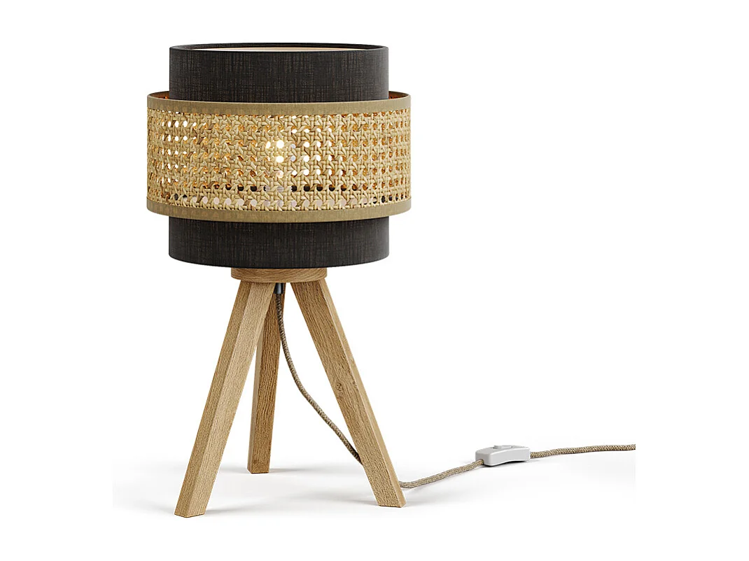 Lampe de table noir 26x26x45 morten