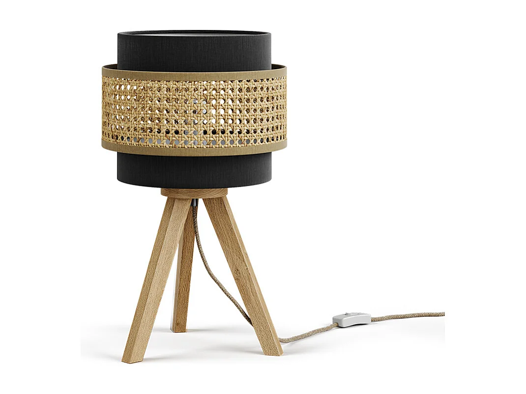 Lampe de table noir 26x26x45 morten