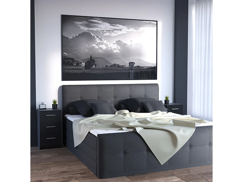 Nachttisch schwarz 38x35x66