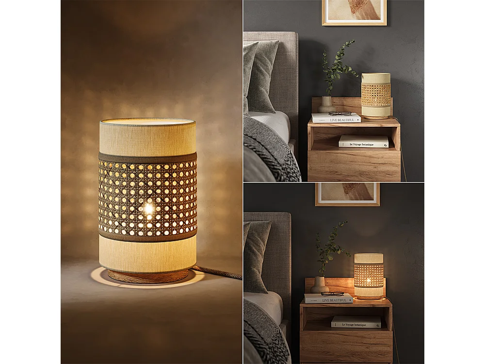 Tischlampe creme 17.5x17.5x26.5 morten