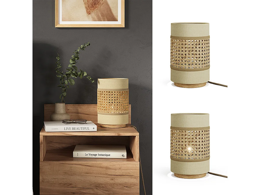 Tischlampe creme 17.5x17.5x26.5 morten