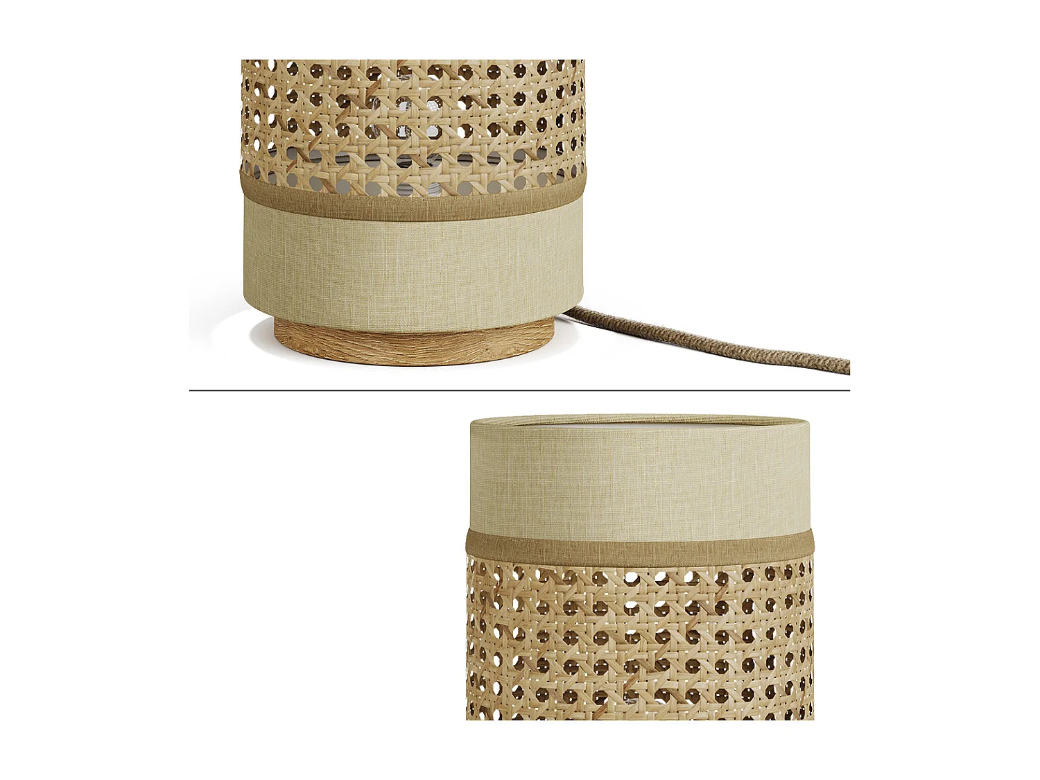 Lampe de table crème 17.5x17.5x26.5 morten