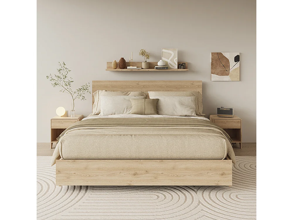 Table de chevet chêne 47x39x50 oaki