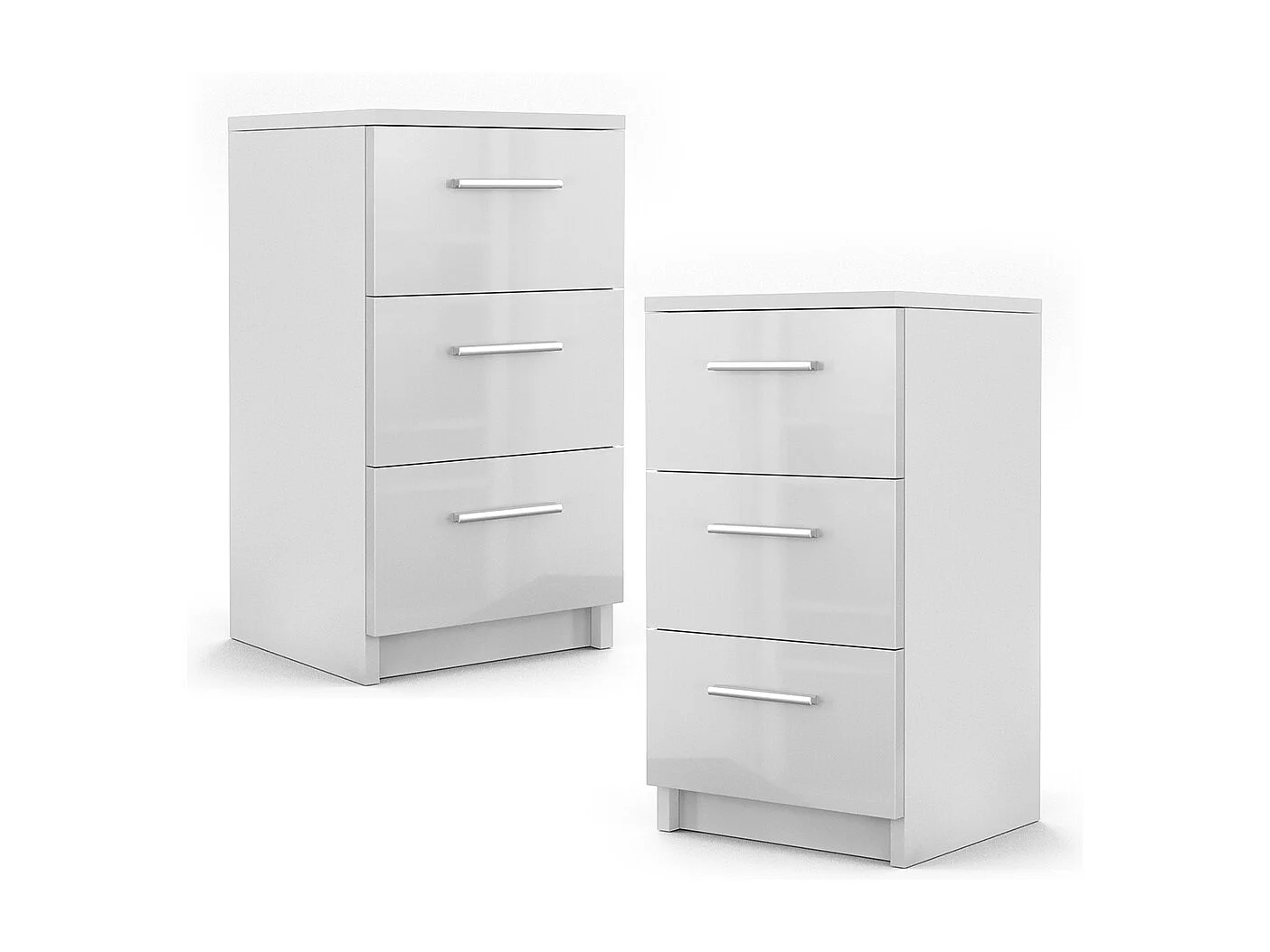 Comodini camera da letto bianco lucido 38x35x66