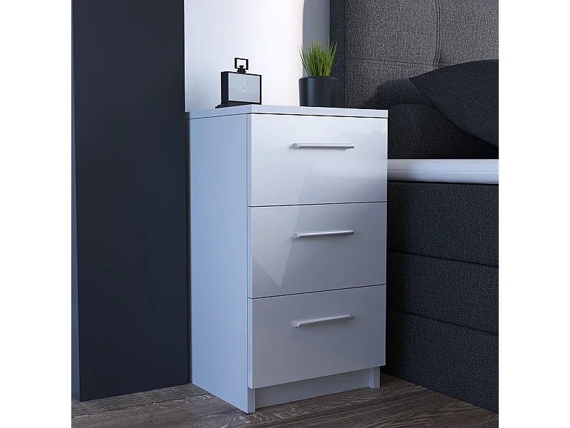 Comodini camera da letto bianco lucido 38x35x66