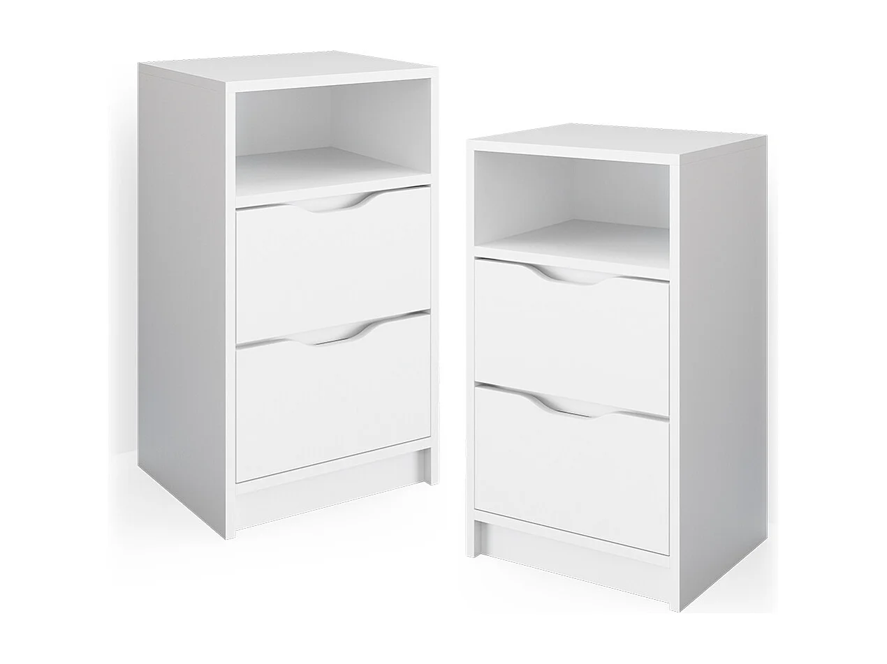 Mesa de noche blanco 38x30.6x66.6 ruben