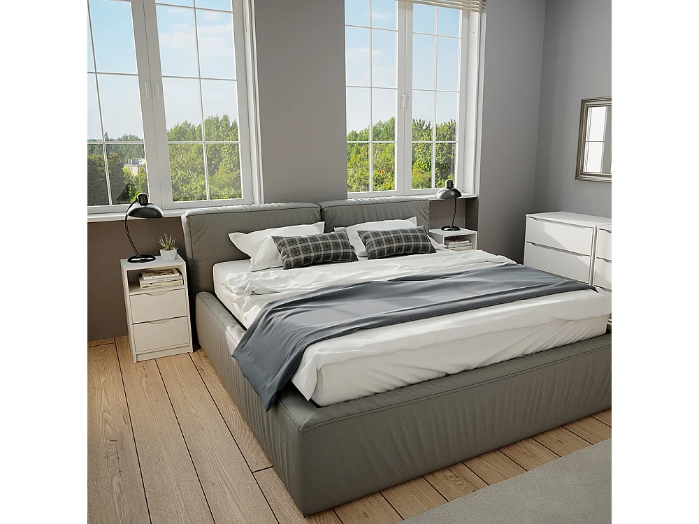 Mesa de noche blanco 38x30.6x66.6 ruben