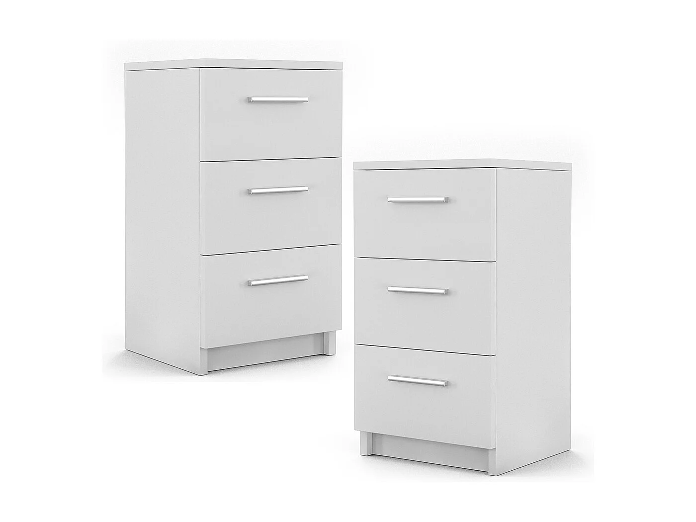 Table de chevet blanc 38x35x66