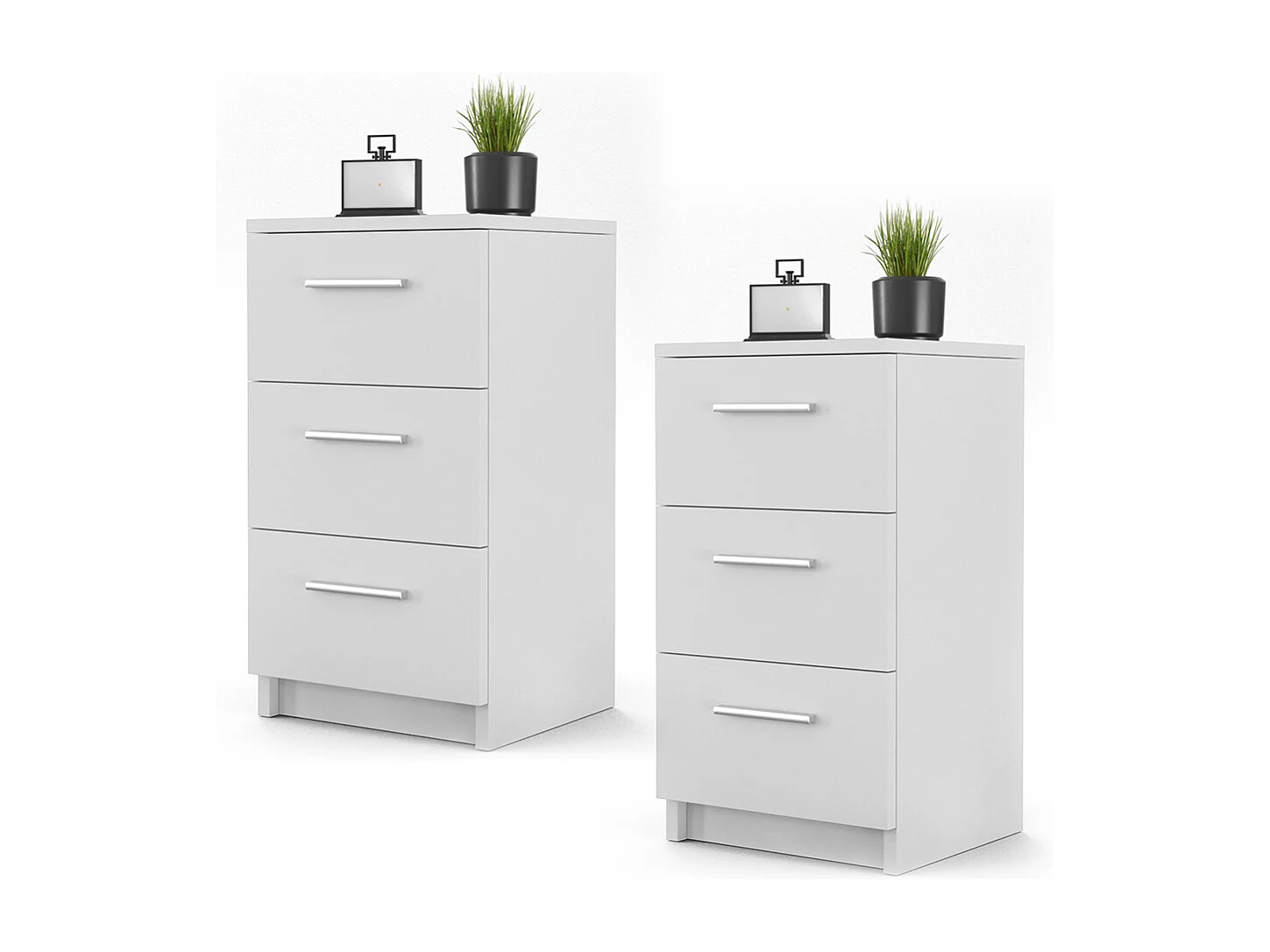 Table de chevet blanc 38x35x66