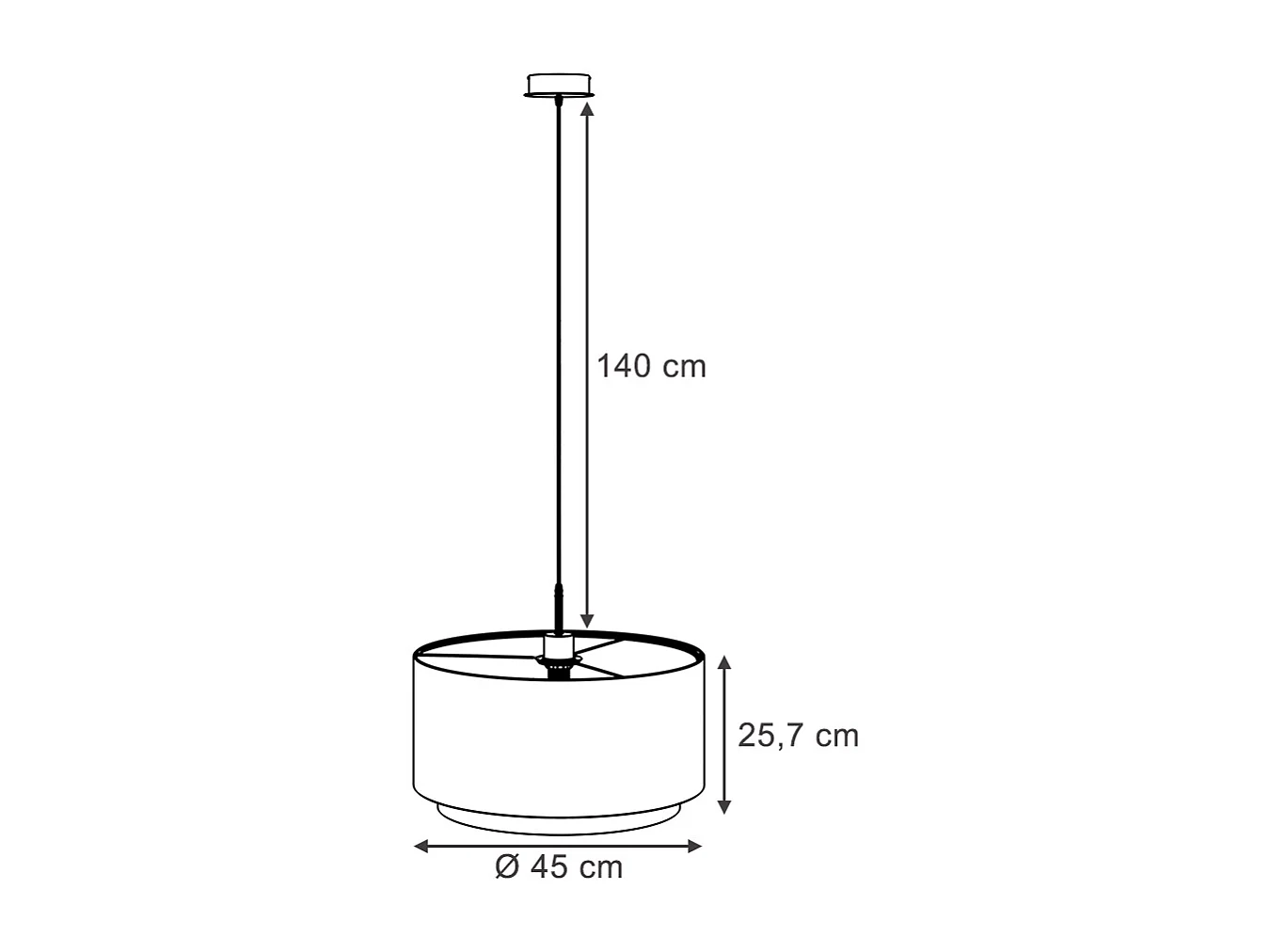 Lustre noir 45x45x25.7 goldamo