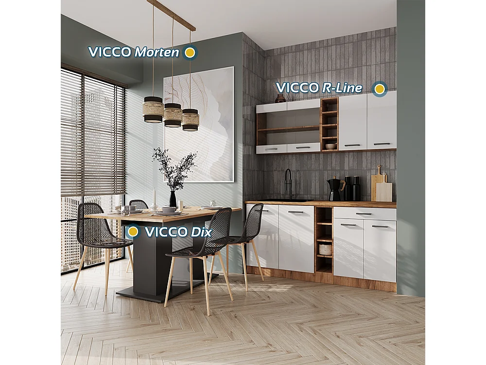 3er Pendelleuchte preto 70x70x120 morten