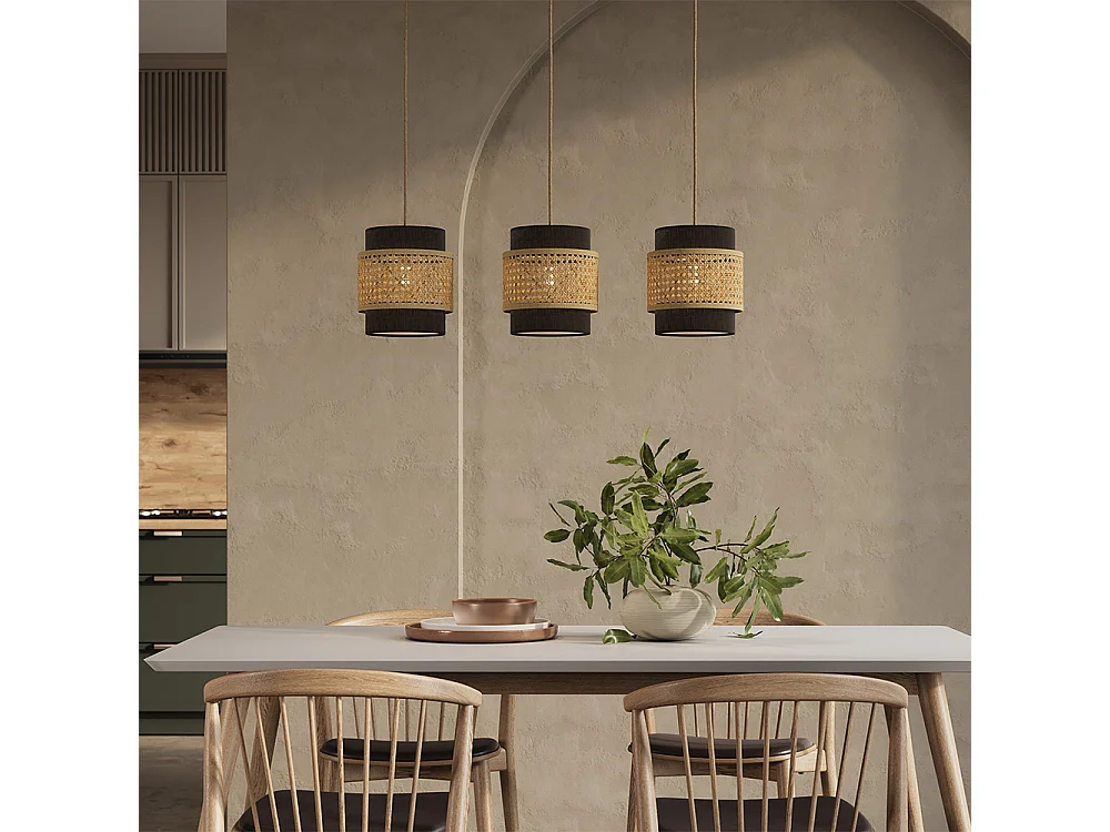 3er Pendelleuchte preto 70x70x120 morten