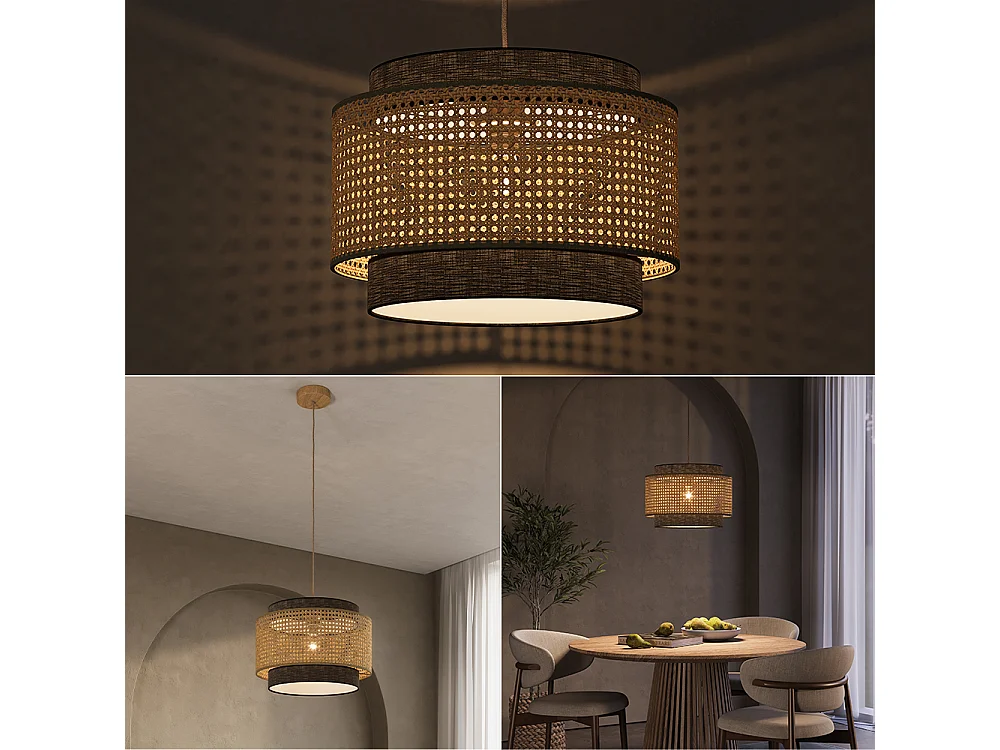 Lámpara de techo negro 45x45x31 morten