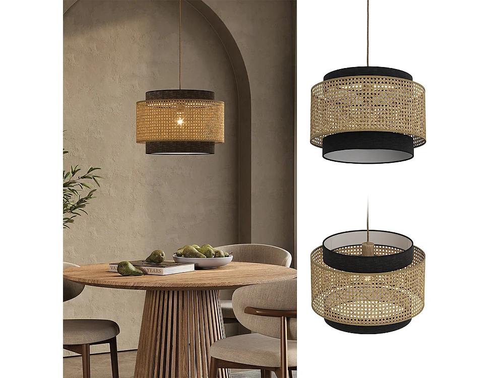 Lámpara de techo negro 45x45x31 morten