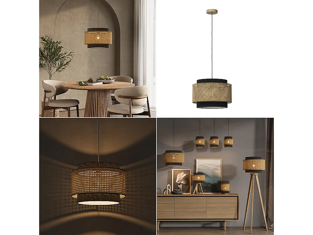 Lámpara de techo negro 45x45x31 morten