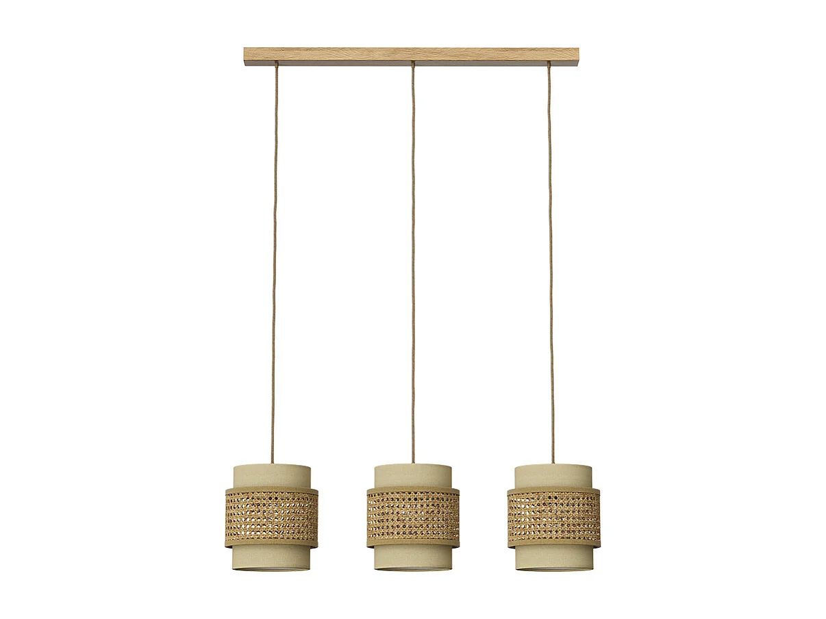 3er Pendelleuchte creme 70x70x120 morten