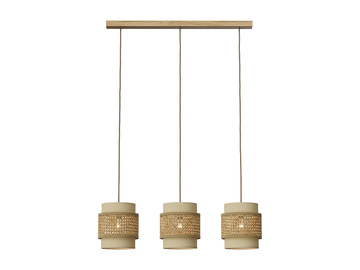 3er Pendelleuchte creme 70x70x120 morten