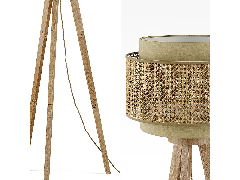 Lampadaire crème 45x45x142 morten