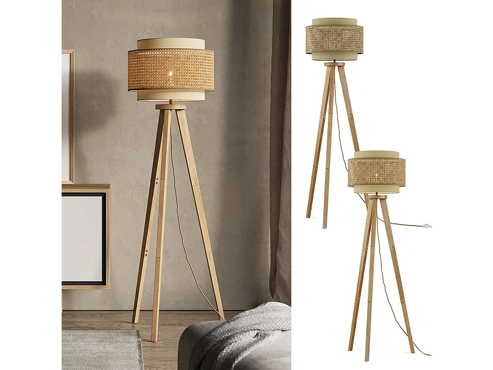 Lampadaire crème 45x45x142 morten