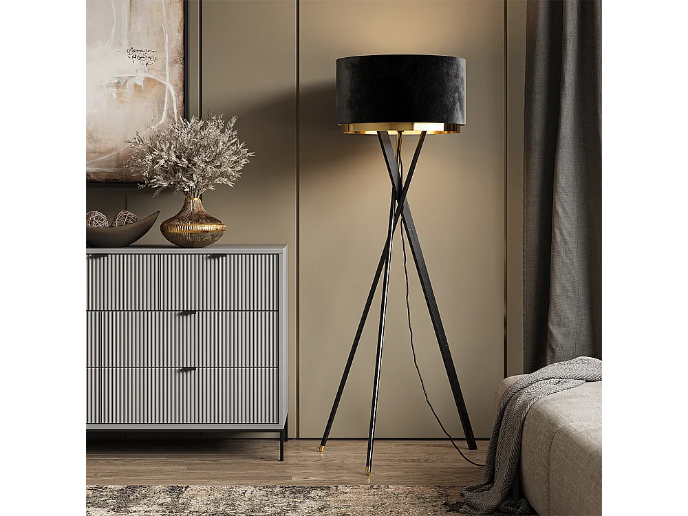 Lampadaire noir 50x50x154 goldamo