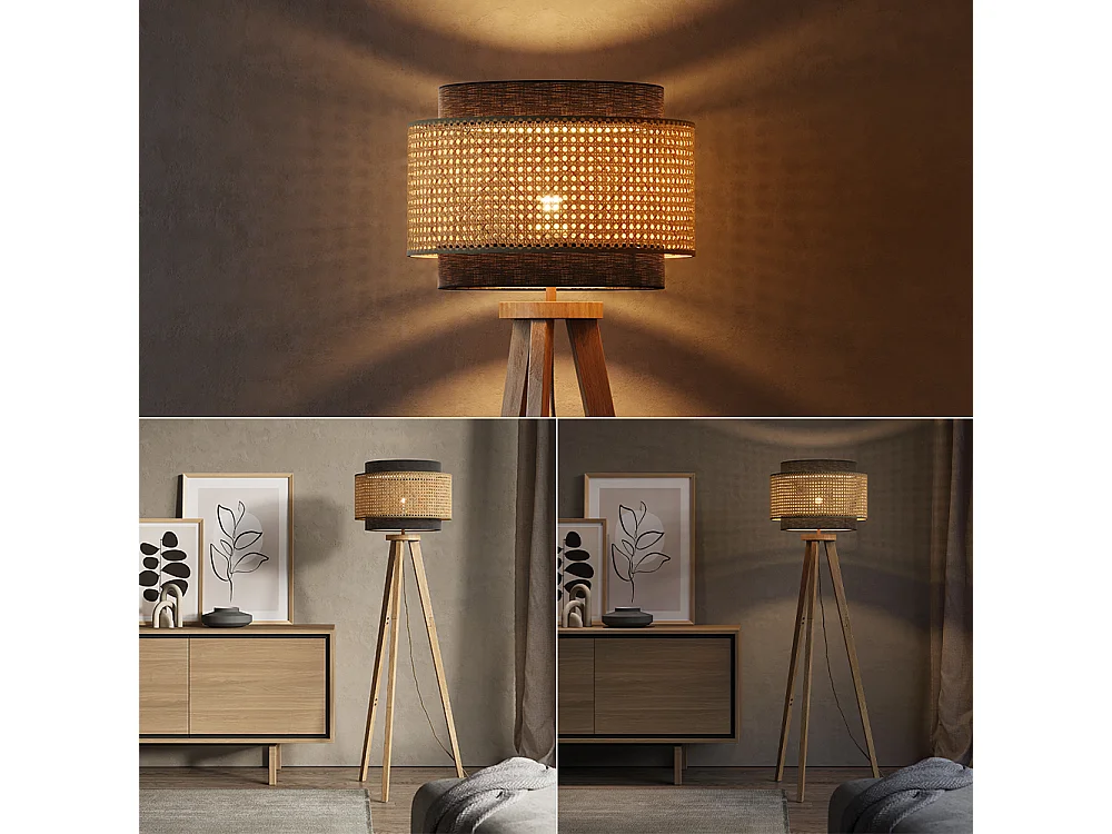 Lampadaire noir 45x45x142 morten